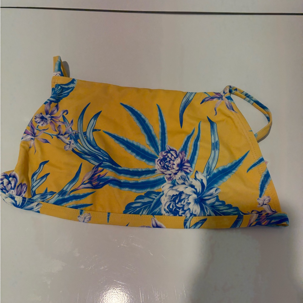 Kirra Yellow and Blue Bikini Top